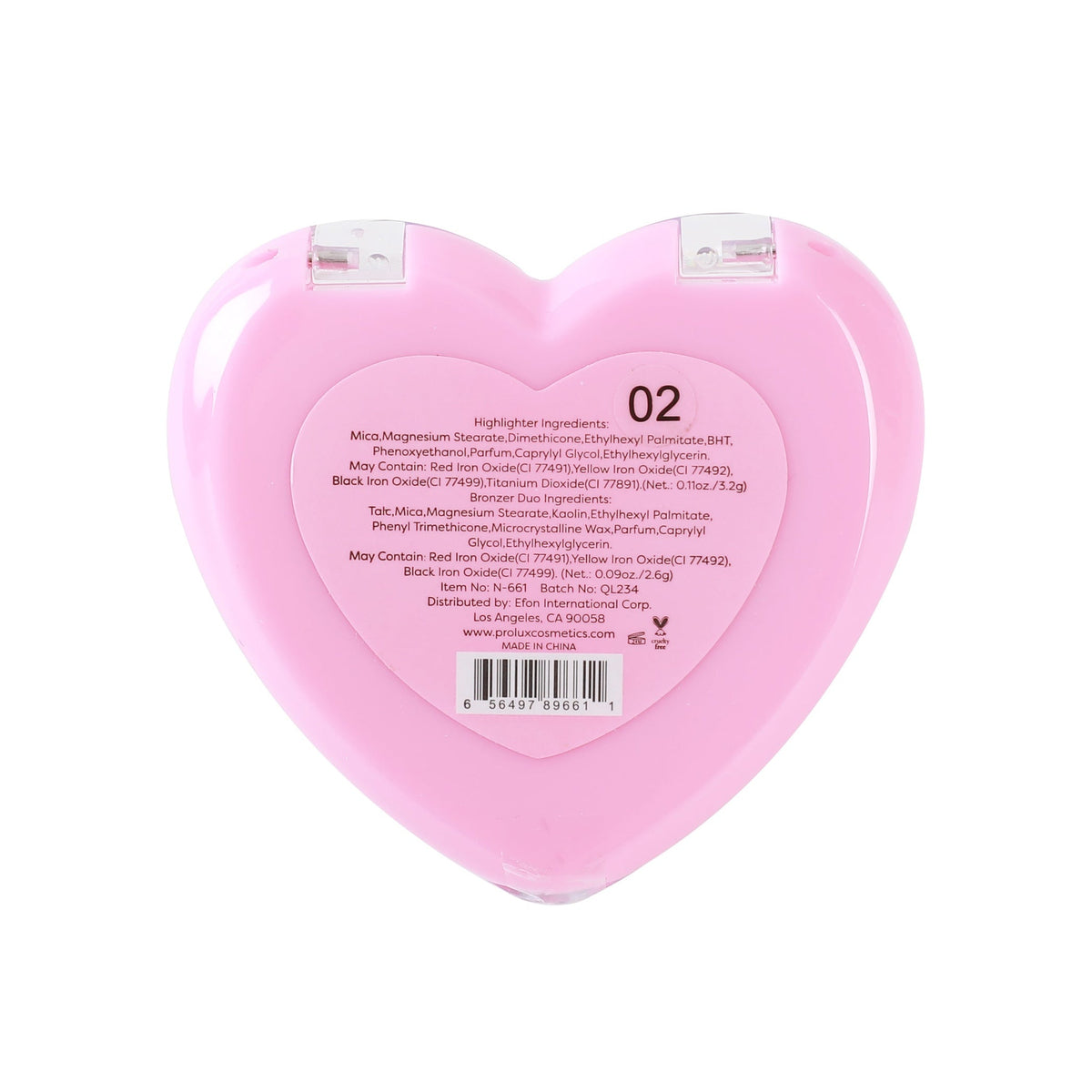 Dúo de iluminador y bronceador PxLook HeartBreaker