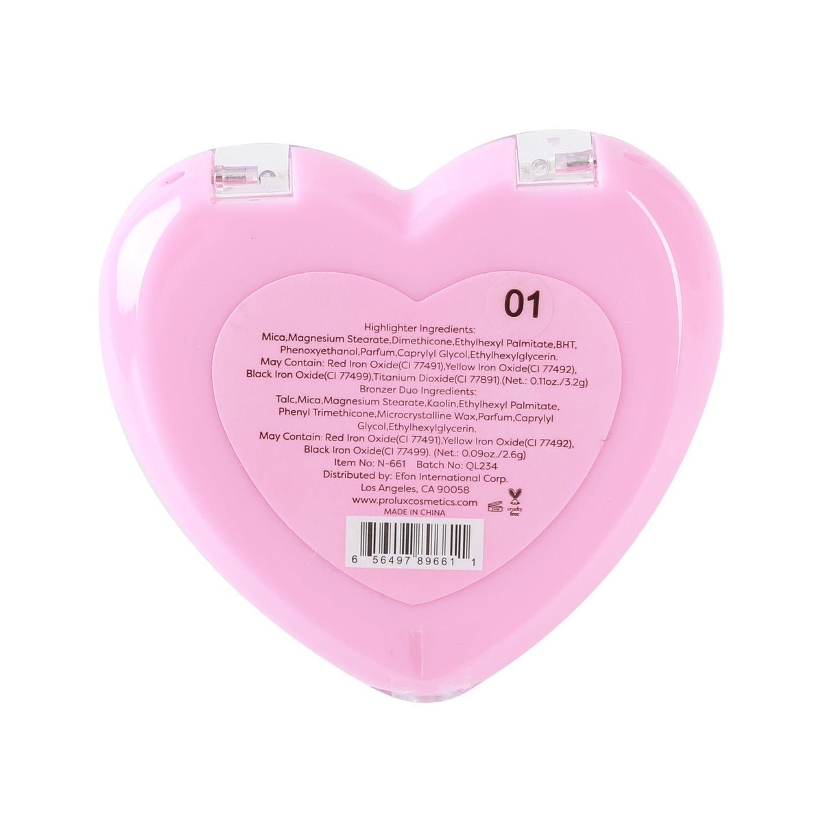 Dúo de iluminador y bronceador PxLook HeartBreaker