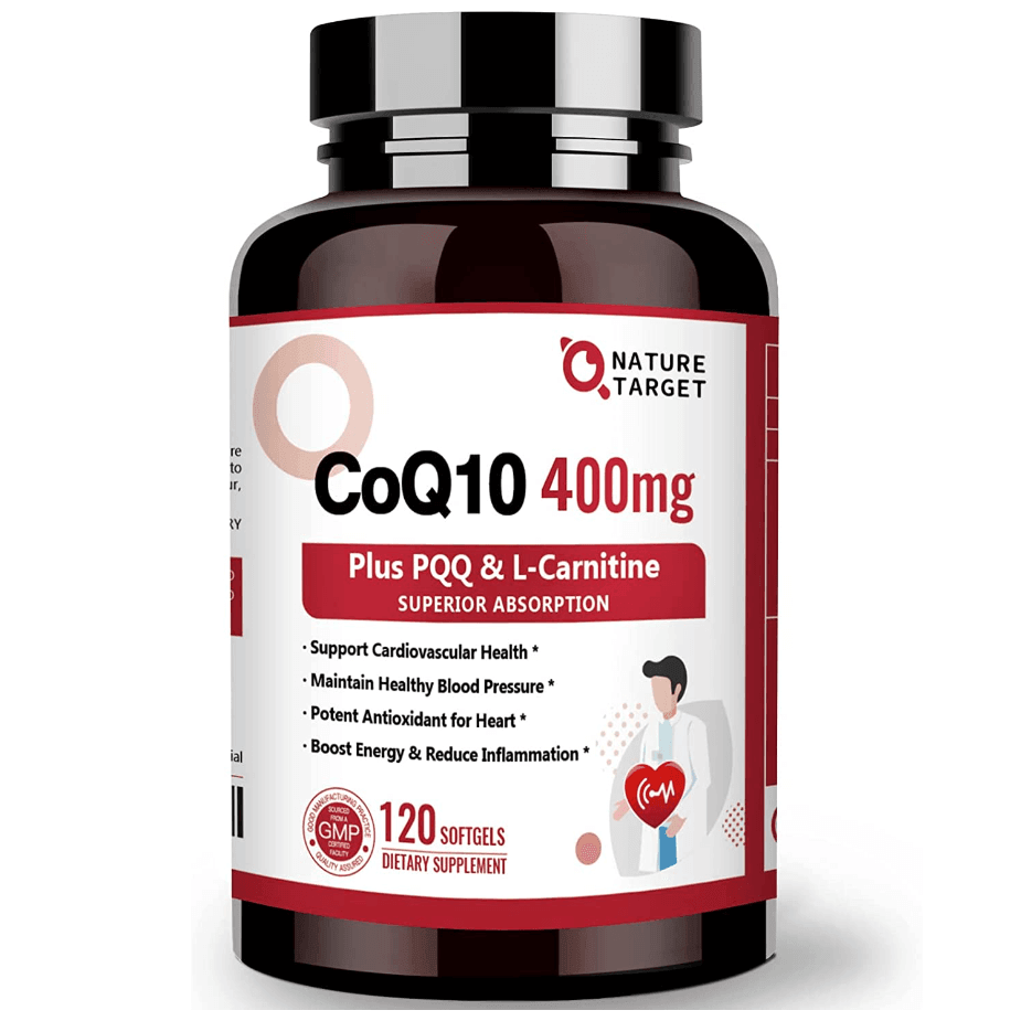 CoQ10 400mg + PQQ 20mg + L-Carnitine 10mg + Vitamin E 30mg + BioPerine 5mg, 120 Softgels