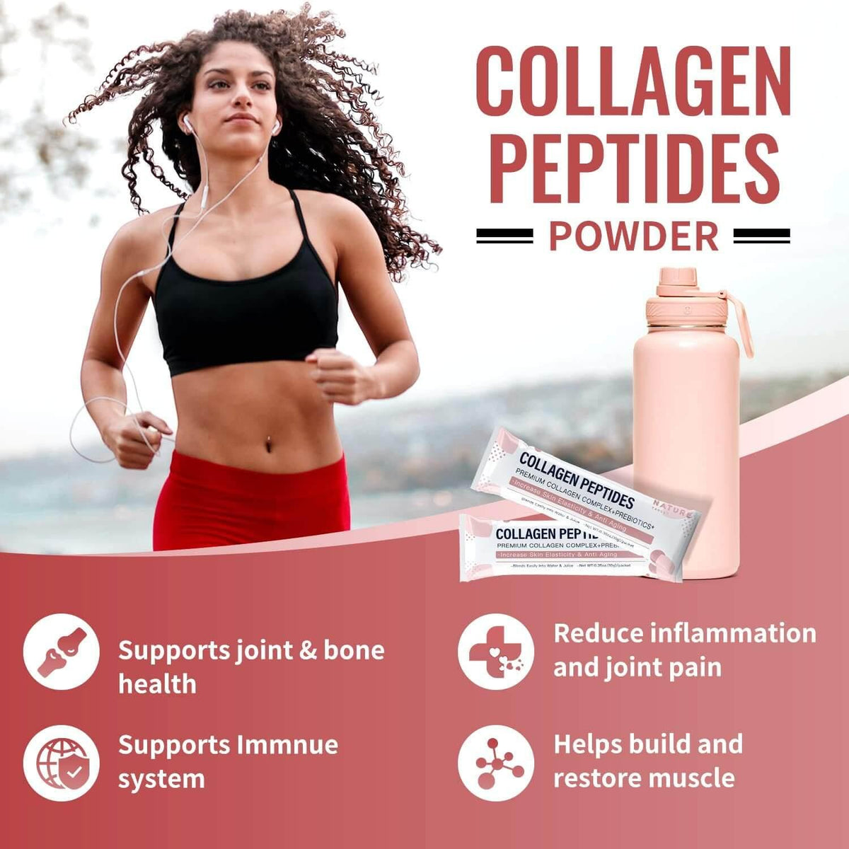 Péptidos de colágeno para cabello, piel y uñas (30 sobres)