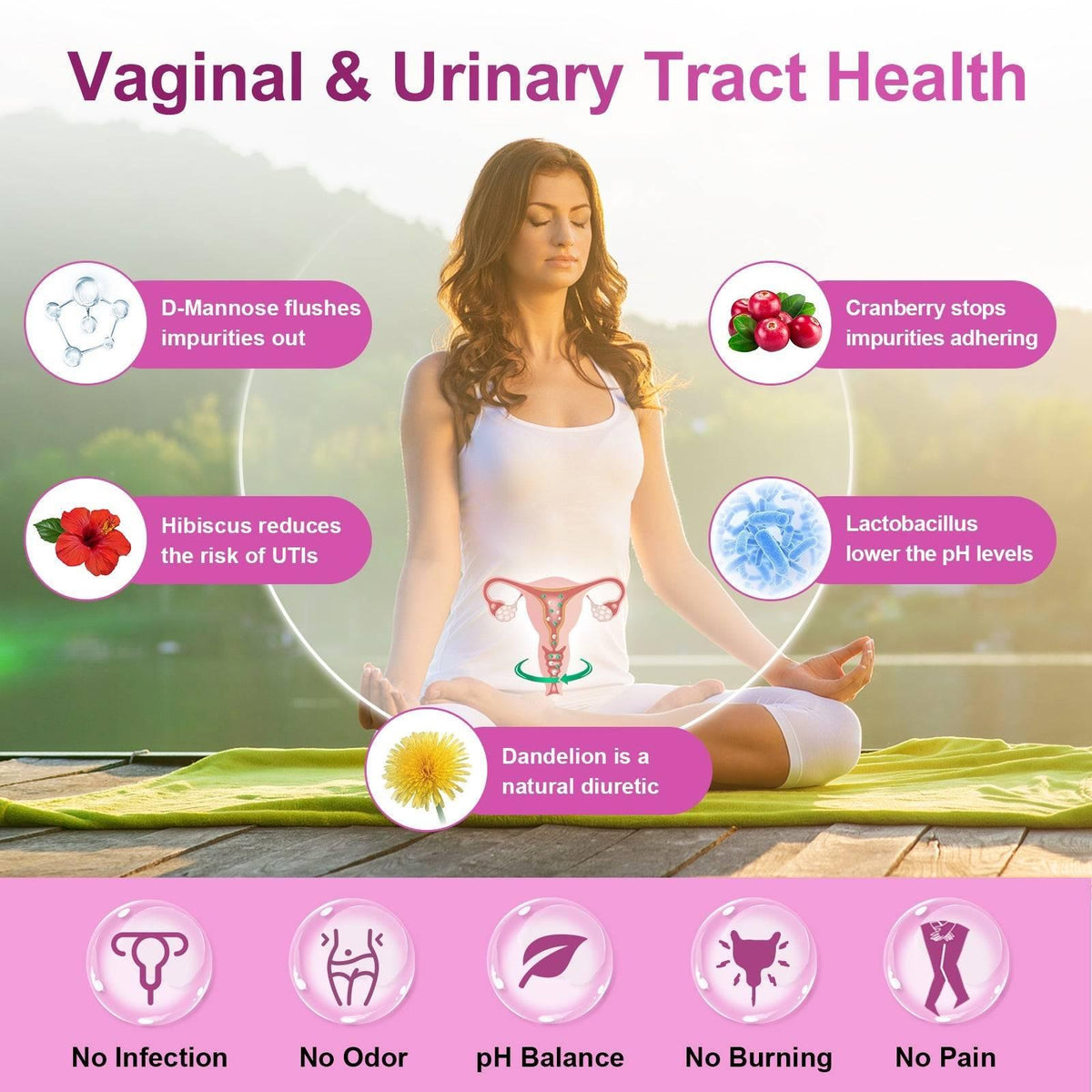 Probióticos para la salud intestinal de la mujer, 100 mil millones de UFC, 90 cápsulas vegetales