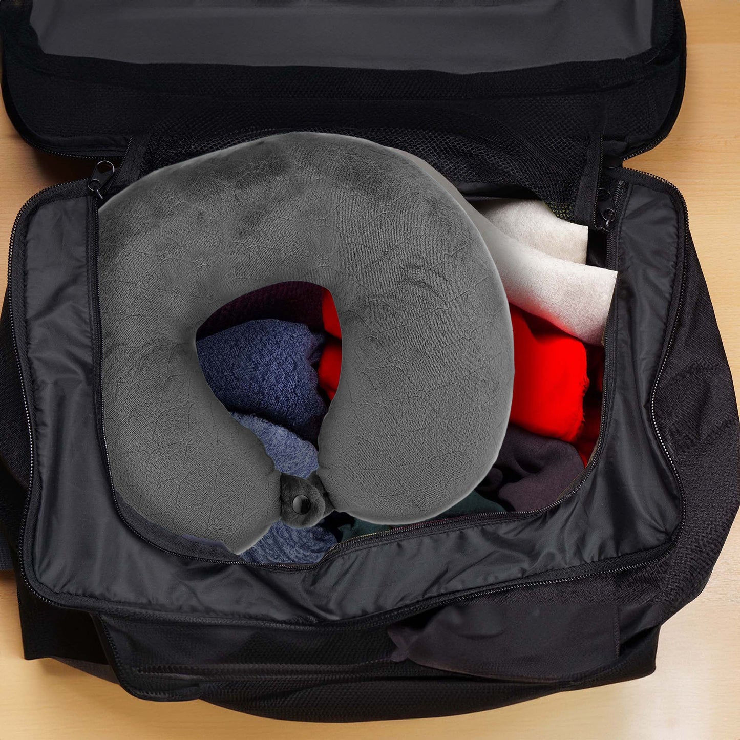 Memory Foam Travel Pillow with Sleep Mask