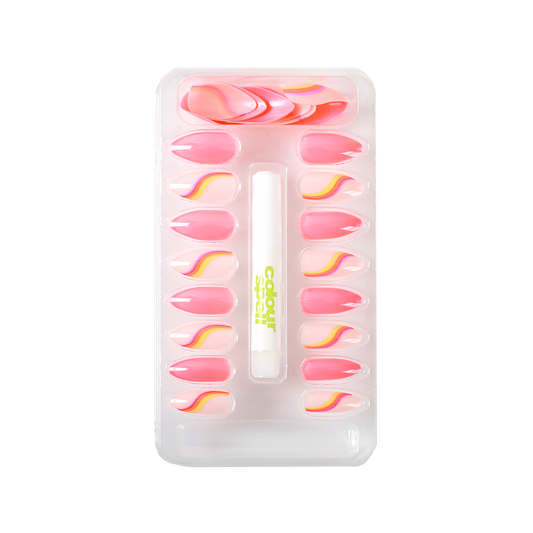 Press On Nails & Glue - Hot Pink