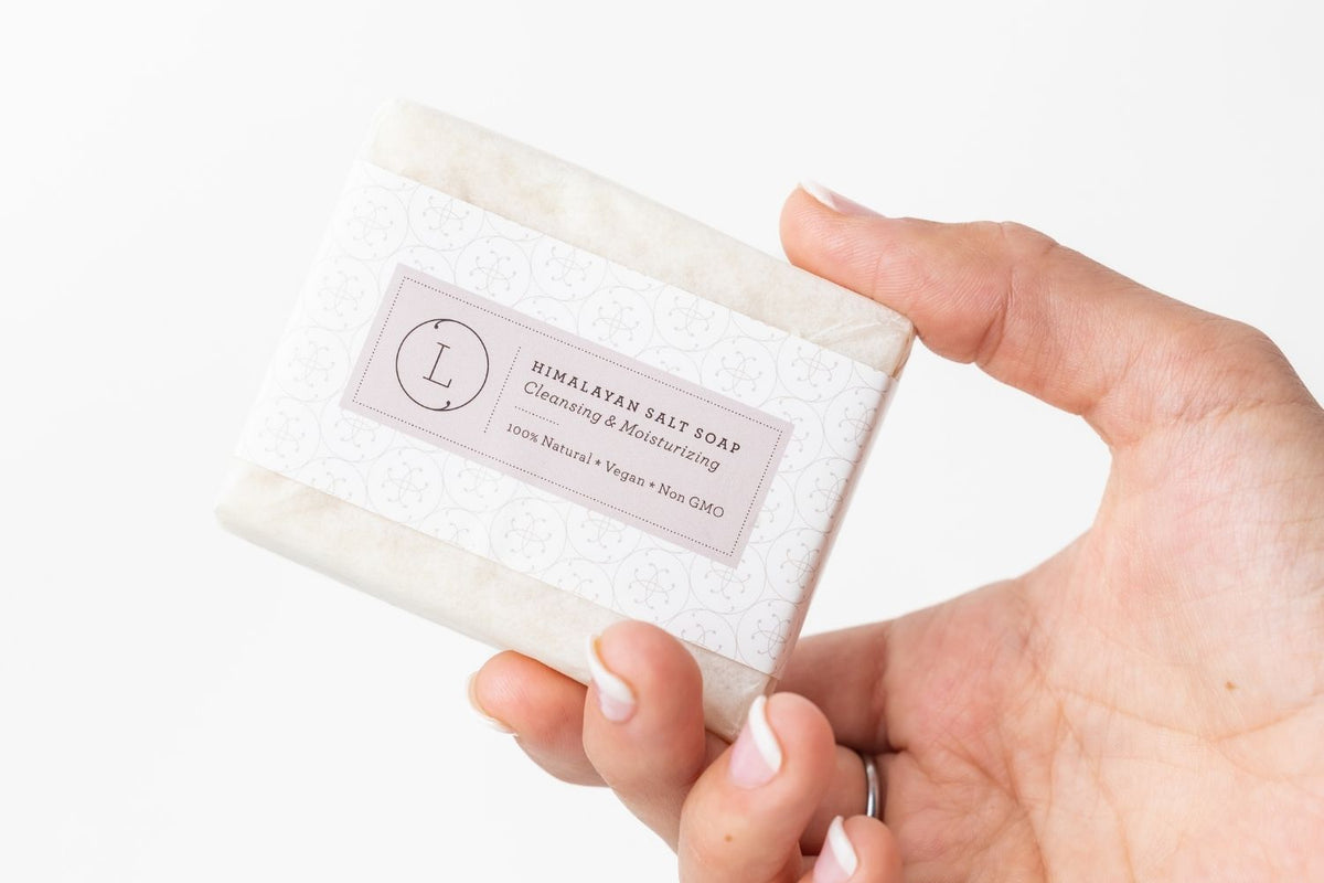 2 pastillas de jabón de sal del Himalaya, jabón natural sin perfume, jabón vegano hecho a mano