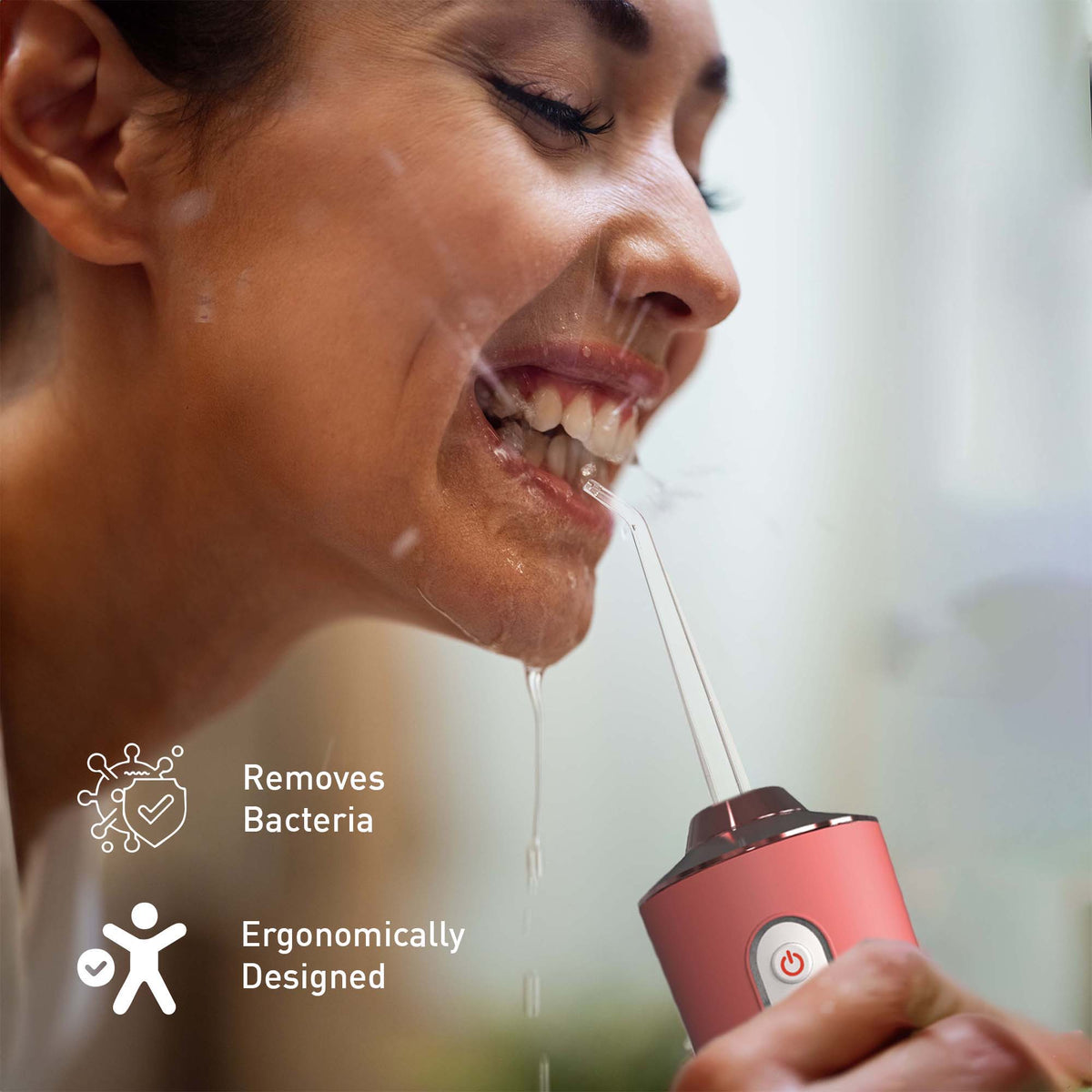 USB Rechargeable Water Flosser Helps Remove Plaque & Dilute Harmful Toxins