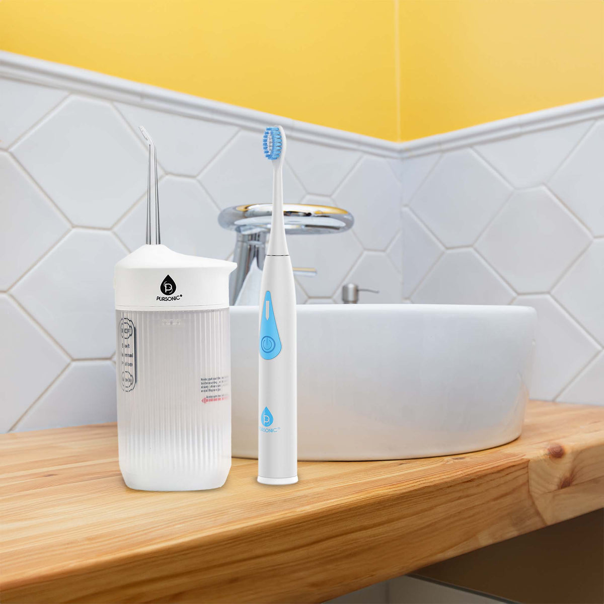 Dúo Ultimate Smile Care: Asistente dental de tres cabezales e irrigador bucal portátil