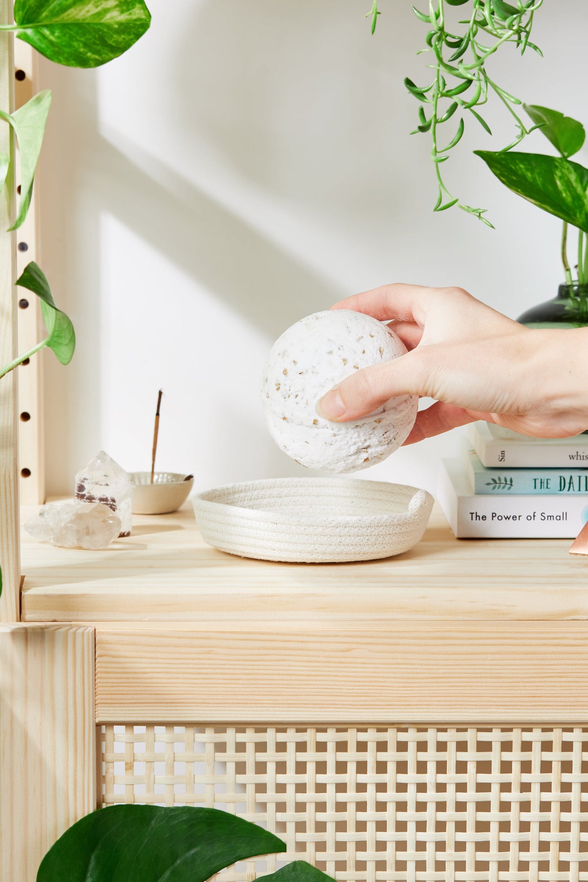 Bomba de baño orgánica / Bomba de baño efervescente extra grande de avena y miel
