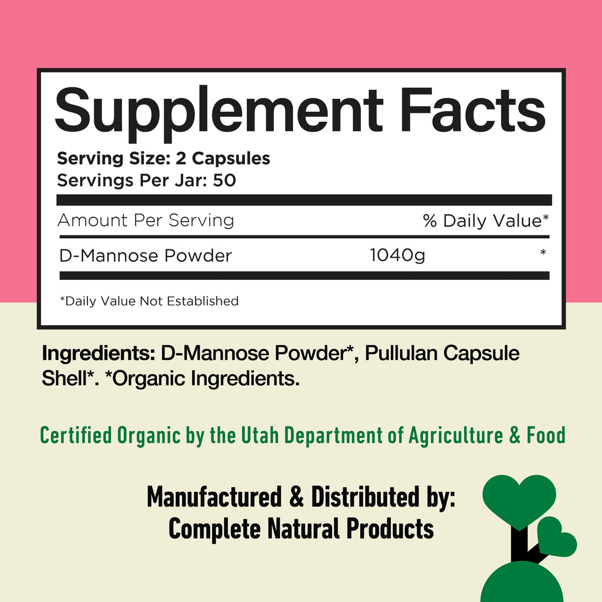 Organic D-Mannose Capsules
