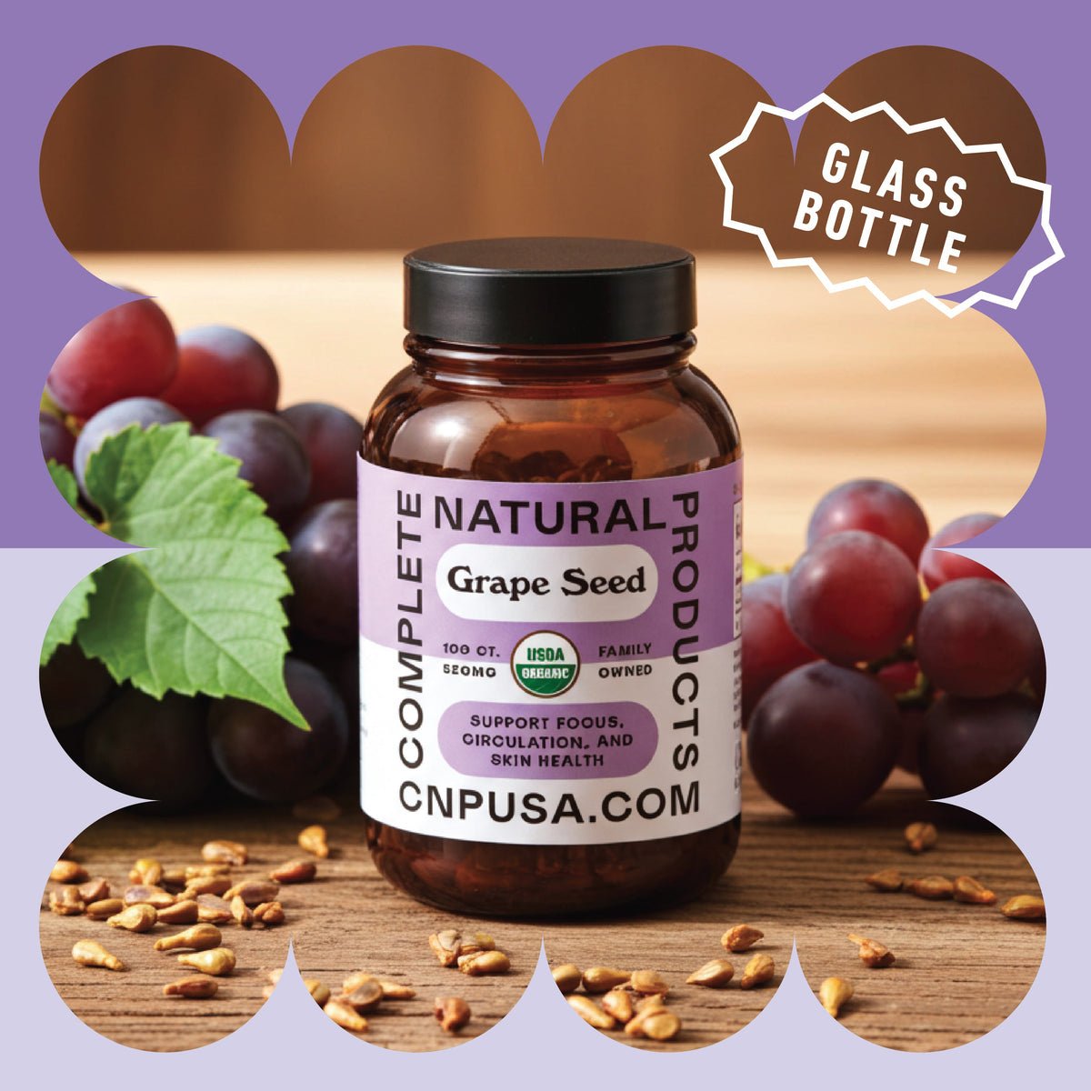 Gélules de pépins de raisin biologiques