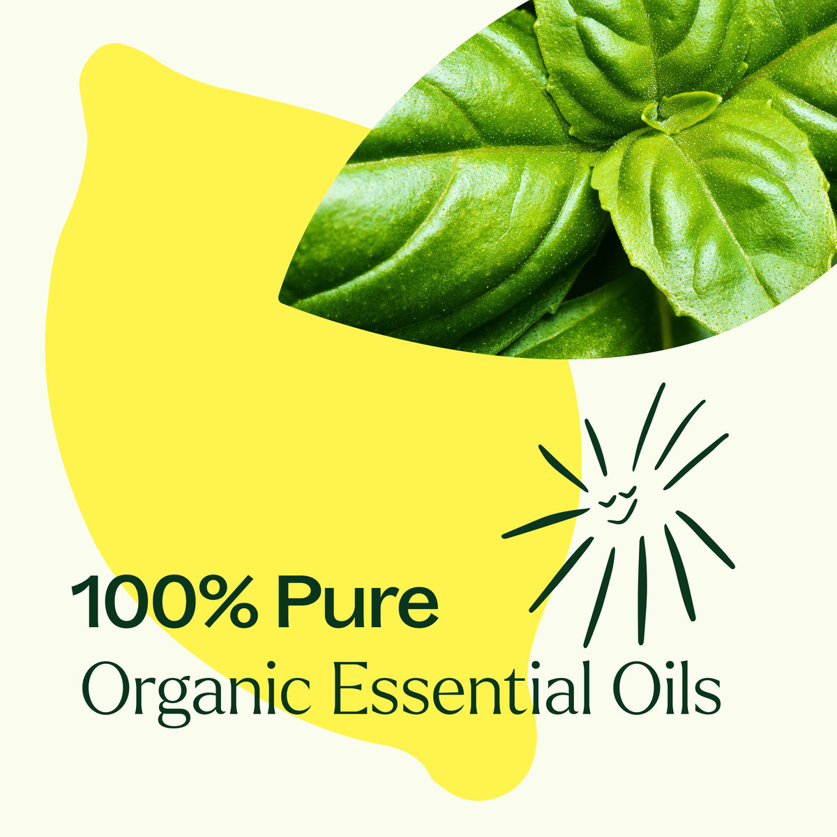 Mezcla de aceites esenciales orgánicos de limón y albahaca