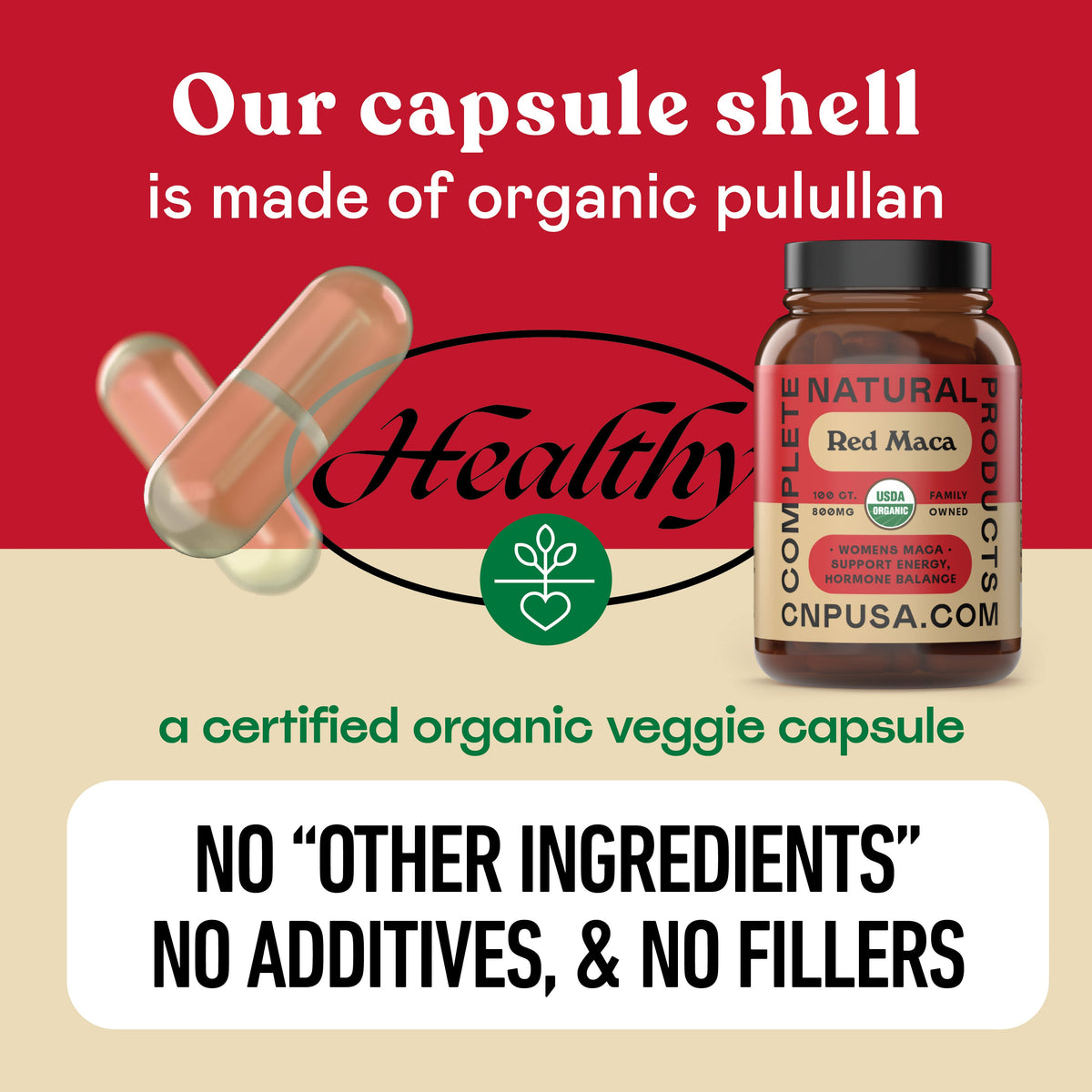 Capsules de Maca Rouge Biologique