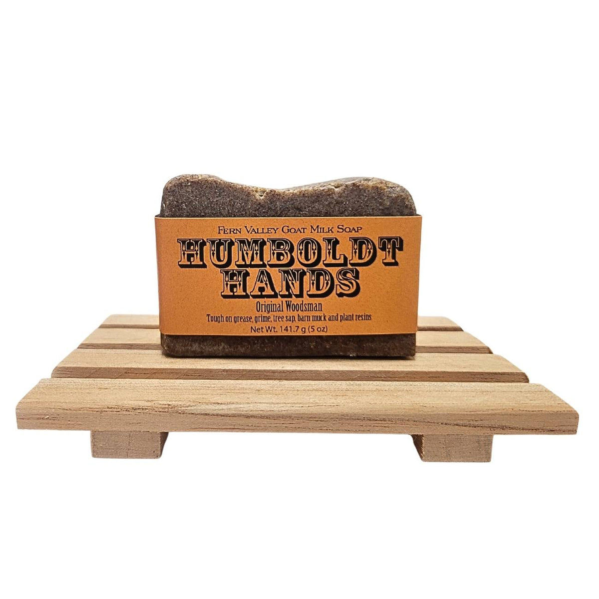 Jabón natural de leche de cabra | Limpiador de manos Humboldt Hands de alta resistencia | Original Woodsman
