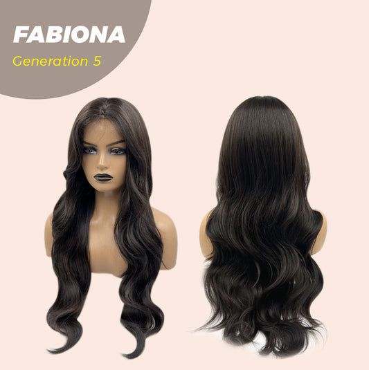 HOT OF SEASON - JBEXTENSION GENERATION FIVE 28 Inches Tea Black Darkest Brown Curly Wig FABIONA