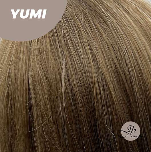HOT OF SEASON - 30 Inches Long Light Brown With Highlight Wig With Bangs YUMI