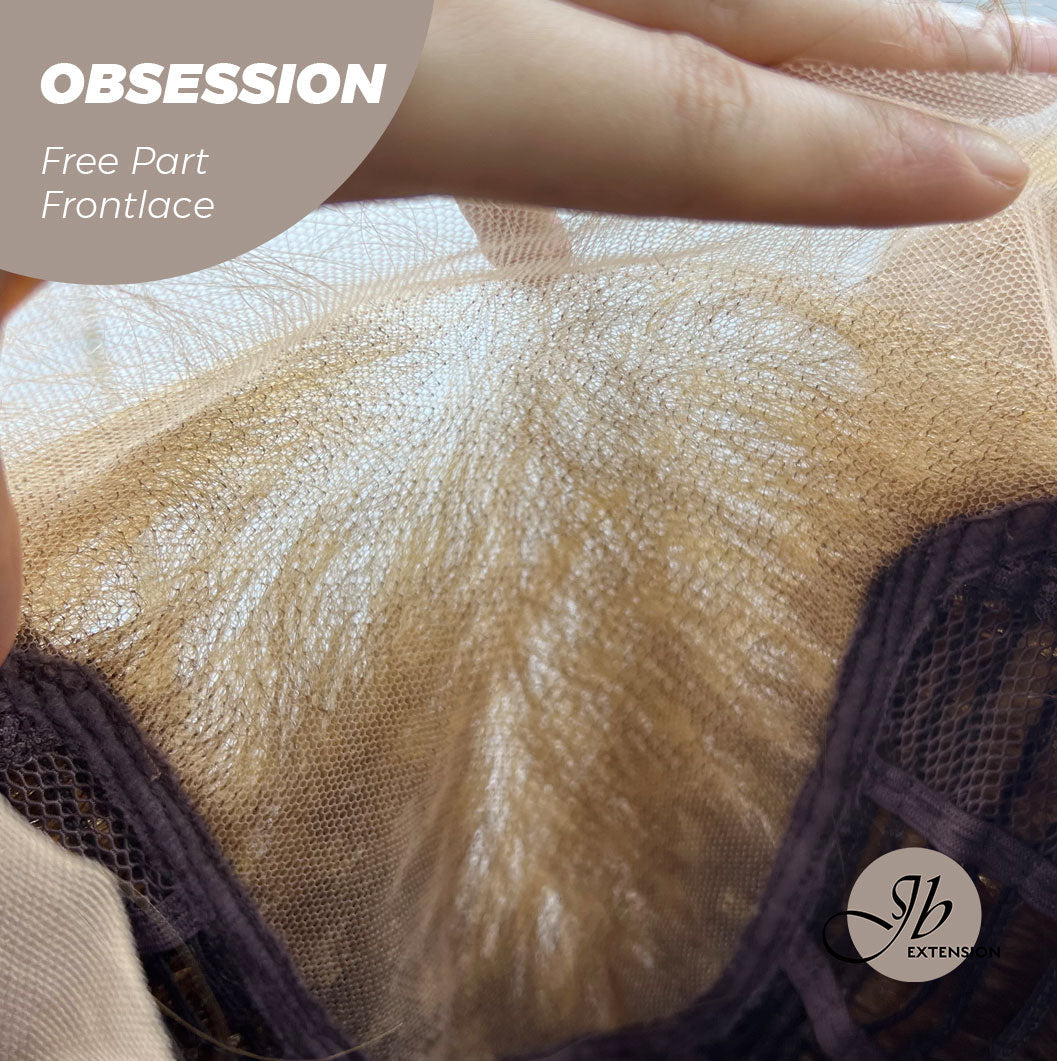 JBEXTENSION 24 Inches Brown With Highlight Wave 13X6 Pre-Cut Free Part Frontlace Glueless Wig OBSESSION