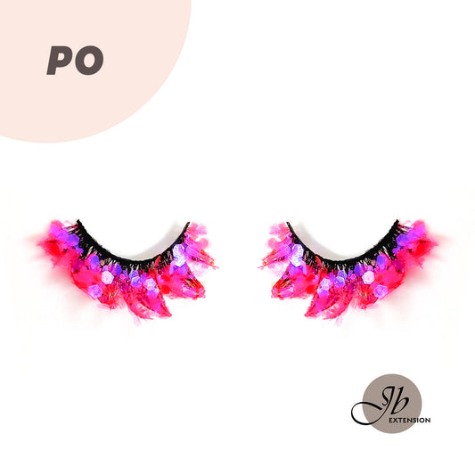 3D Color Luminous Fluffy Eyelashes PO teletubbies