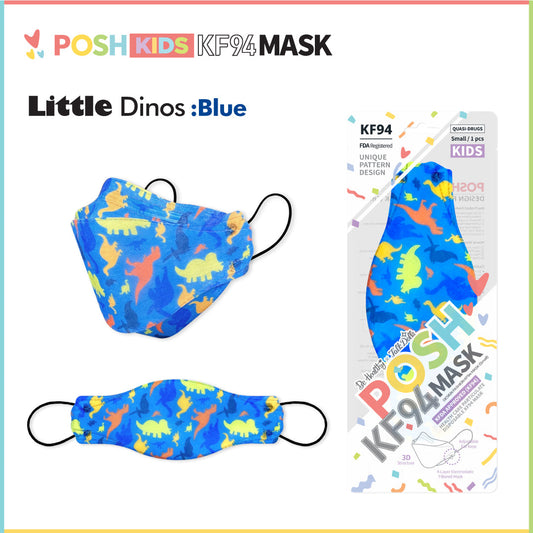 POSH KIDS KF94 Small Mask Little Dinos - Blue (KA18)
