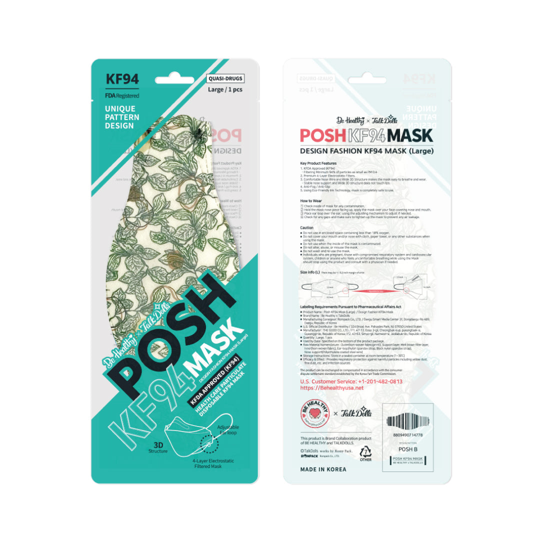 Mascarilla POSH KF94 Jueves Pacífico (B09)