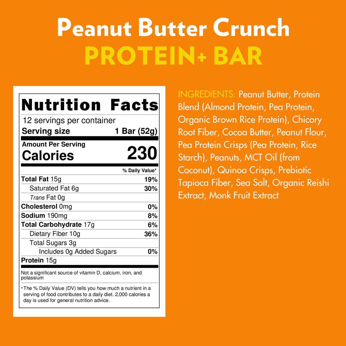 PRE-ORDER: High Protein Peanut Butter Crunch PROTEIN+ (12 Count)