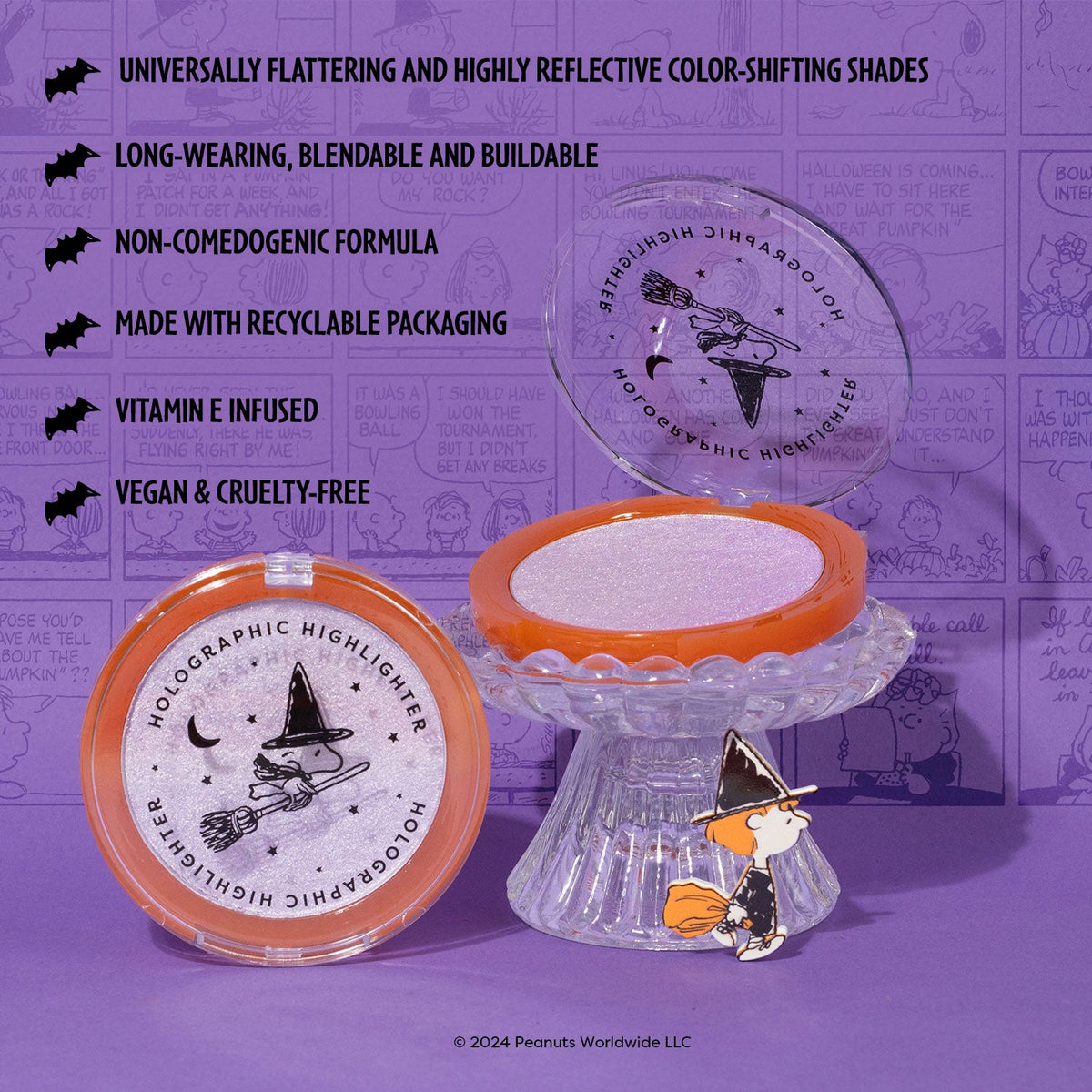 Peanuts Halloween | Iluminador holográfico con brillo espeluznante