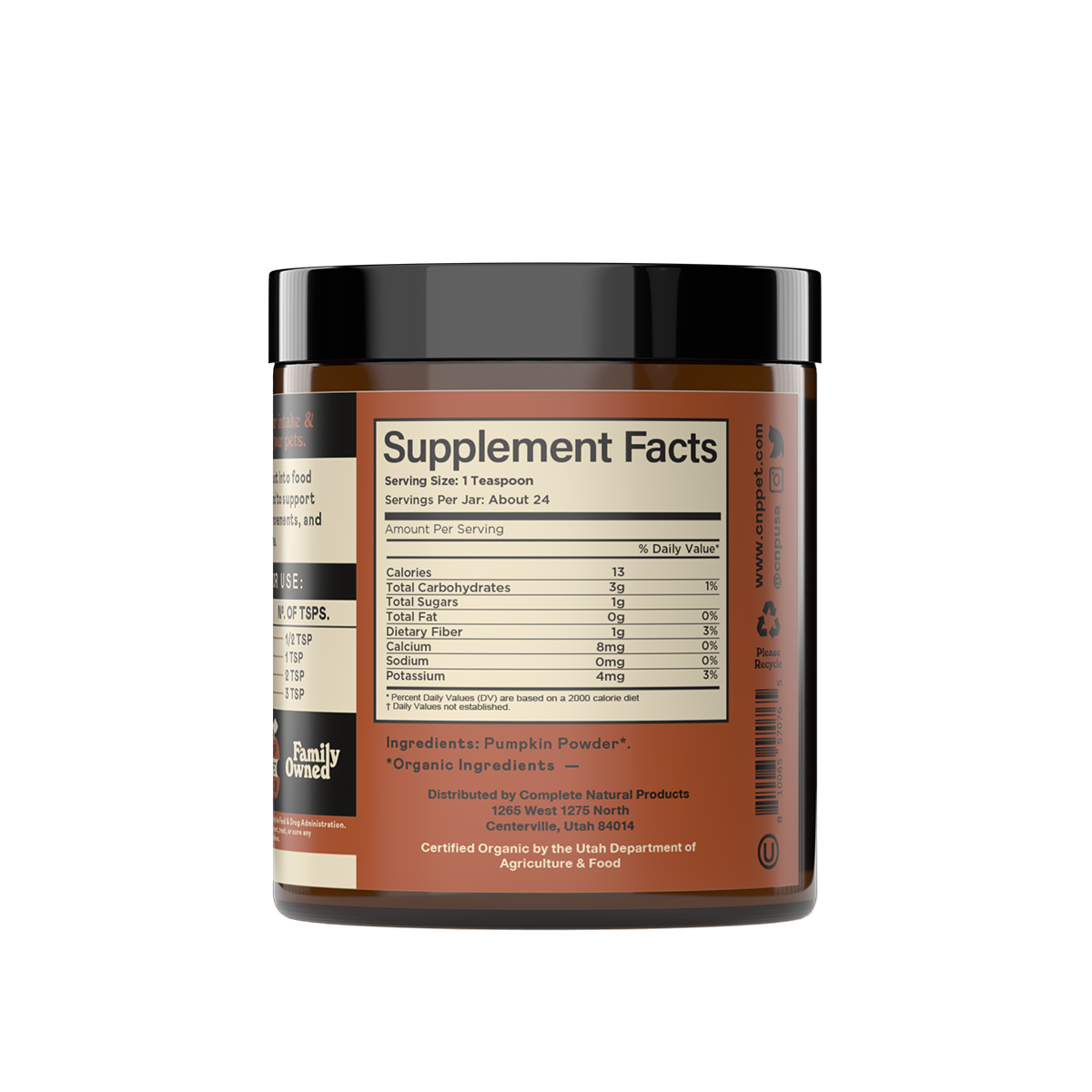 Organic Pumpkin Powder for Dogs & Cats