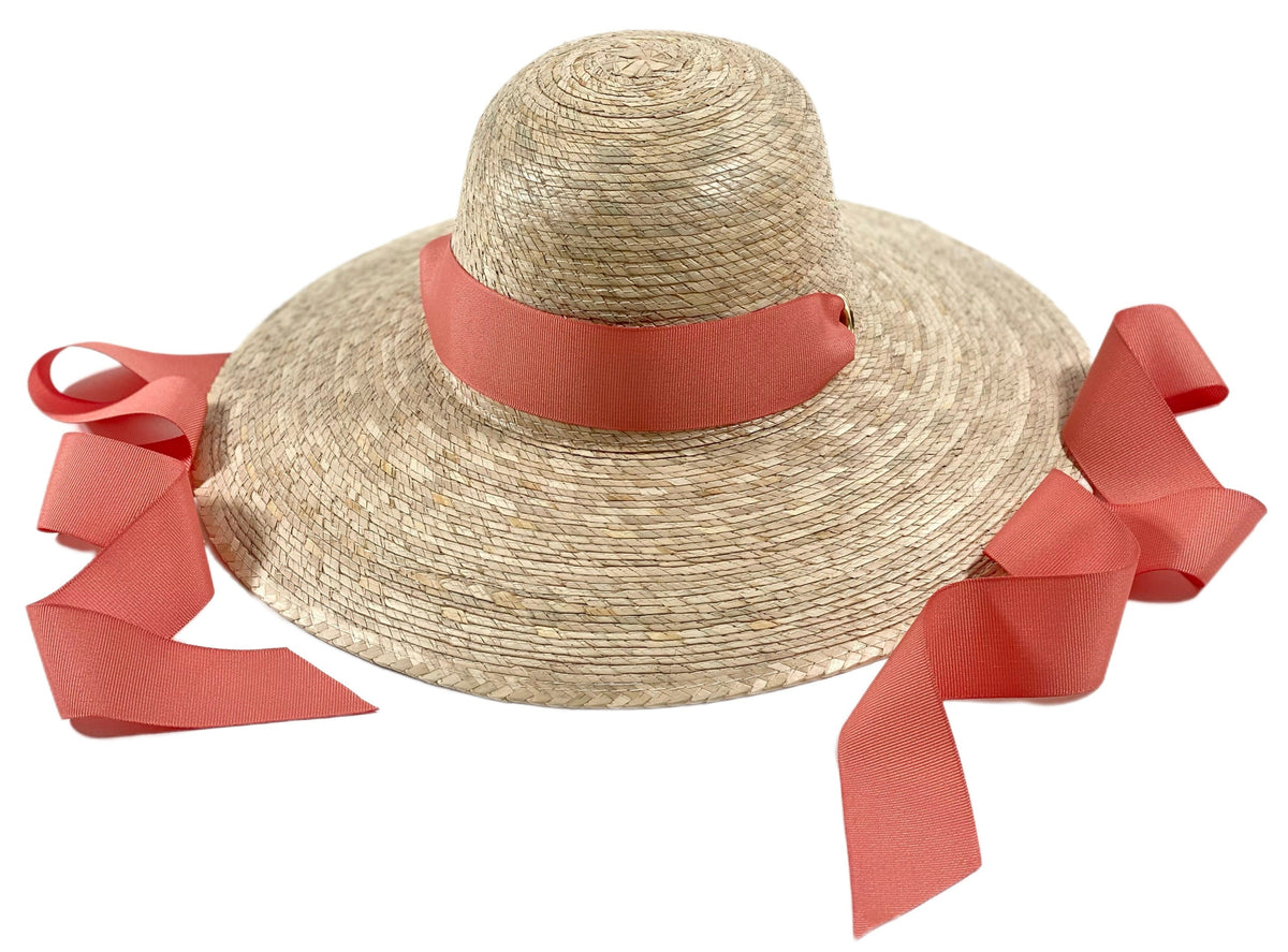 Sombrero de niña Buttercup - Grosgrain rosa melocotón
