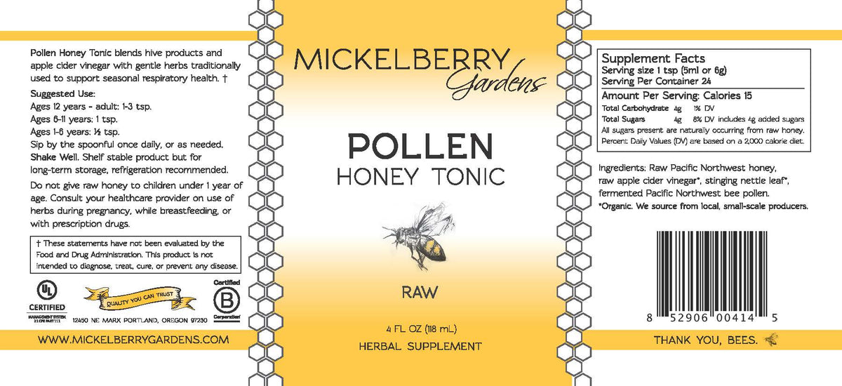 Tónico de miel y polen