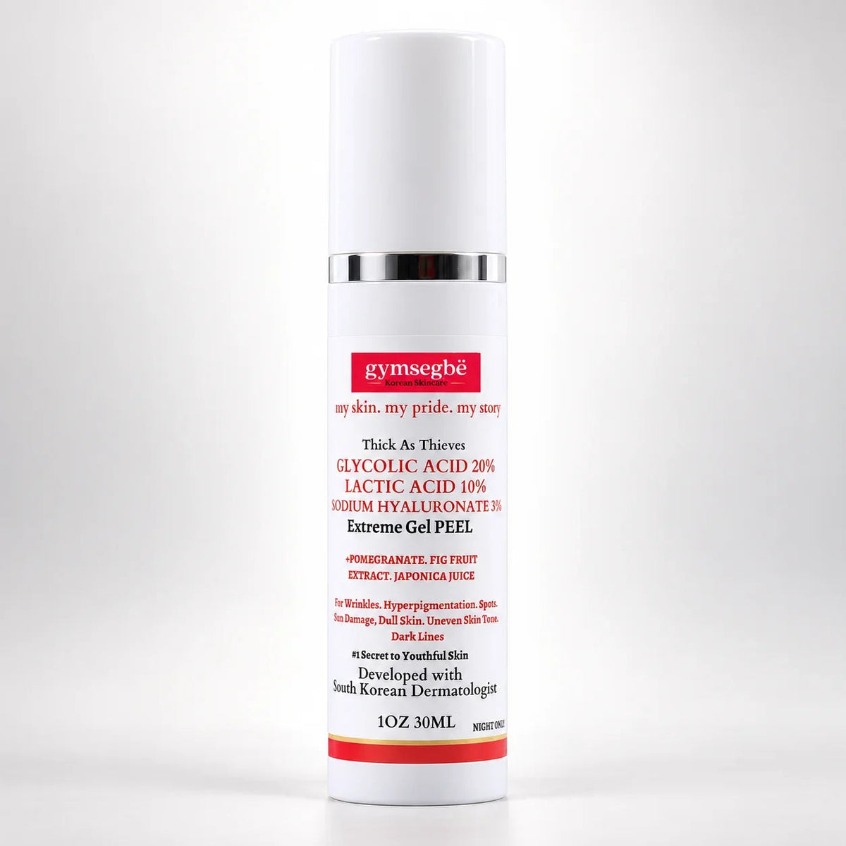 Gel exfoliante extremo con ácido glicólico puro y ácido láctico Thick As Thieves - 30 ml