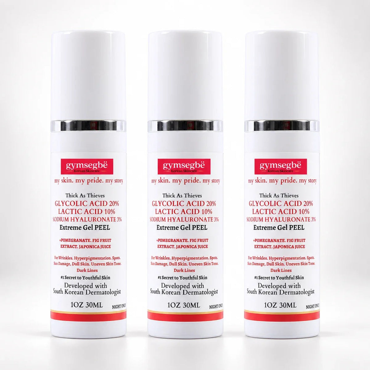 Gel exfoliante extremo con ácido glicólico puro y ácido láctico Thick As Thieves - 30 ml