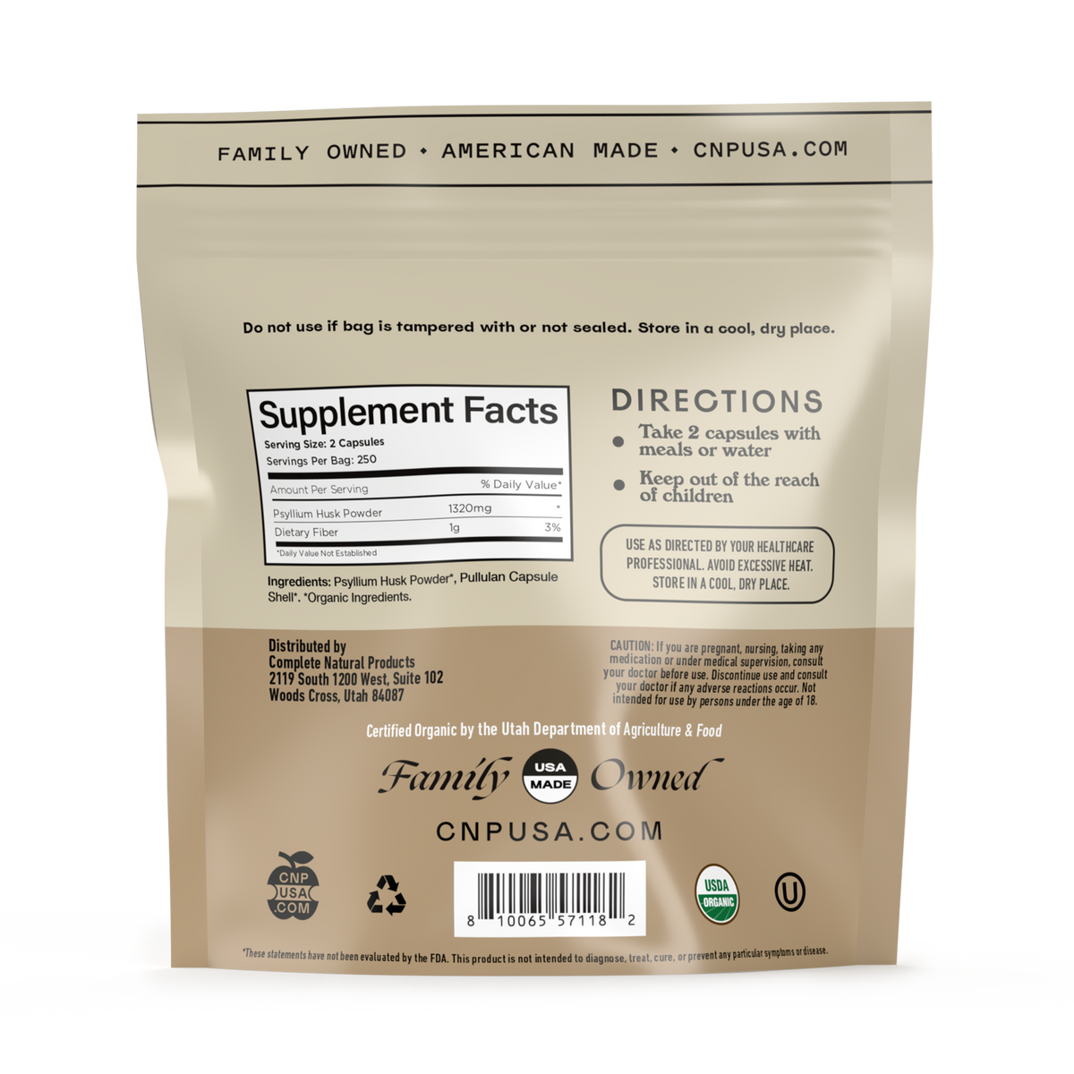 Organic Psyllium Husk Capsules