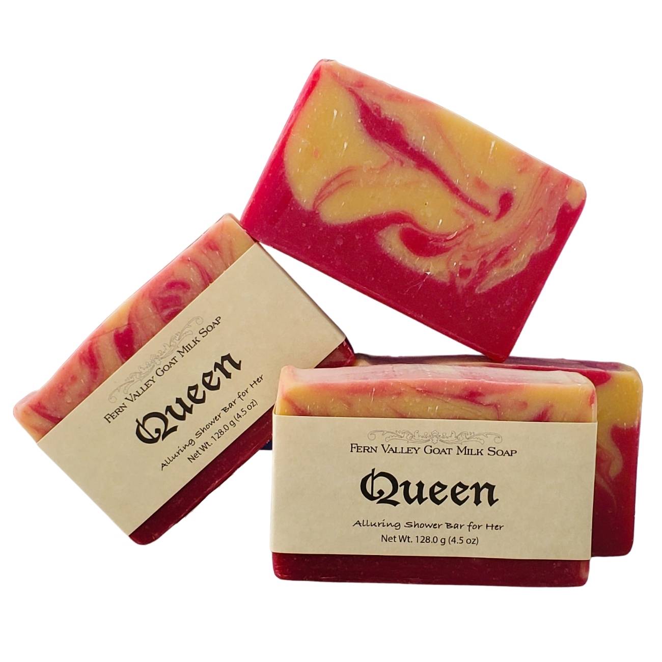 Jabón natural de leche de cabra | Queen: una atractiva barra de ducha para ella