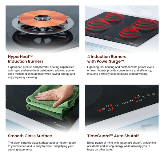 Rangaire 24" Induction Cooktop 4 Burners RCI241S