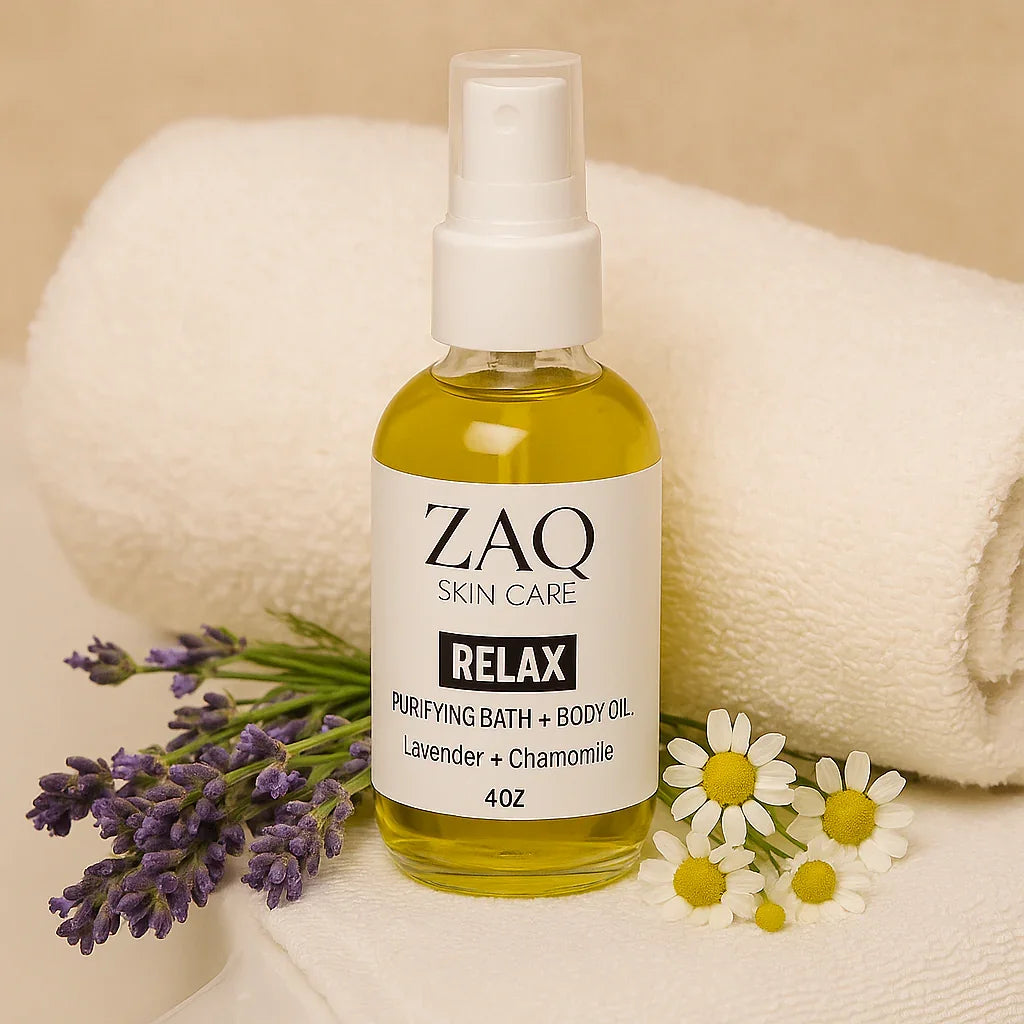Aceite corporal de masaje calmante - Lavanda + Manzanilla