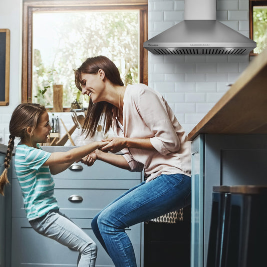 Rangaire 30" Wall-Mounted Range Hood 580 CFM Convertible Stainless Steel RHWMP30S