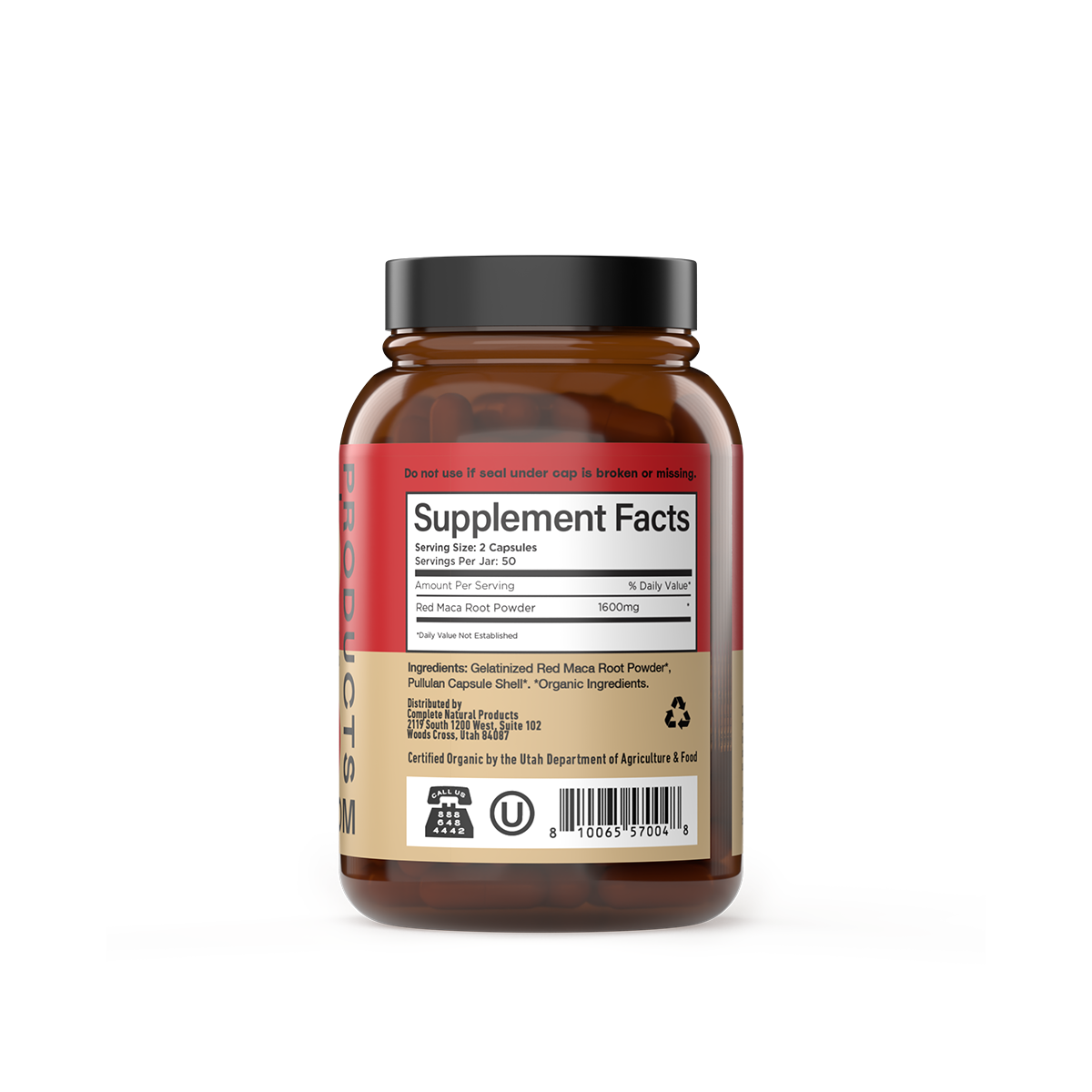 Capsules de Maca Rouge Biologique