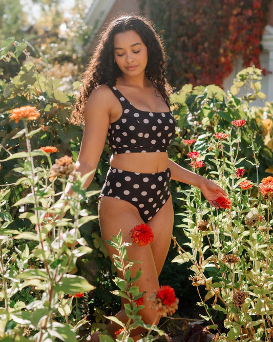 Retro Dot Mid-Waist Bottom