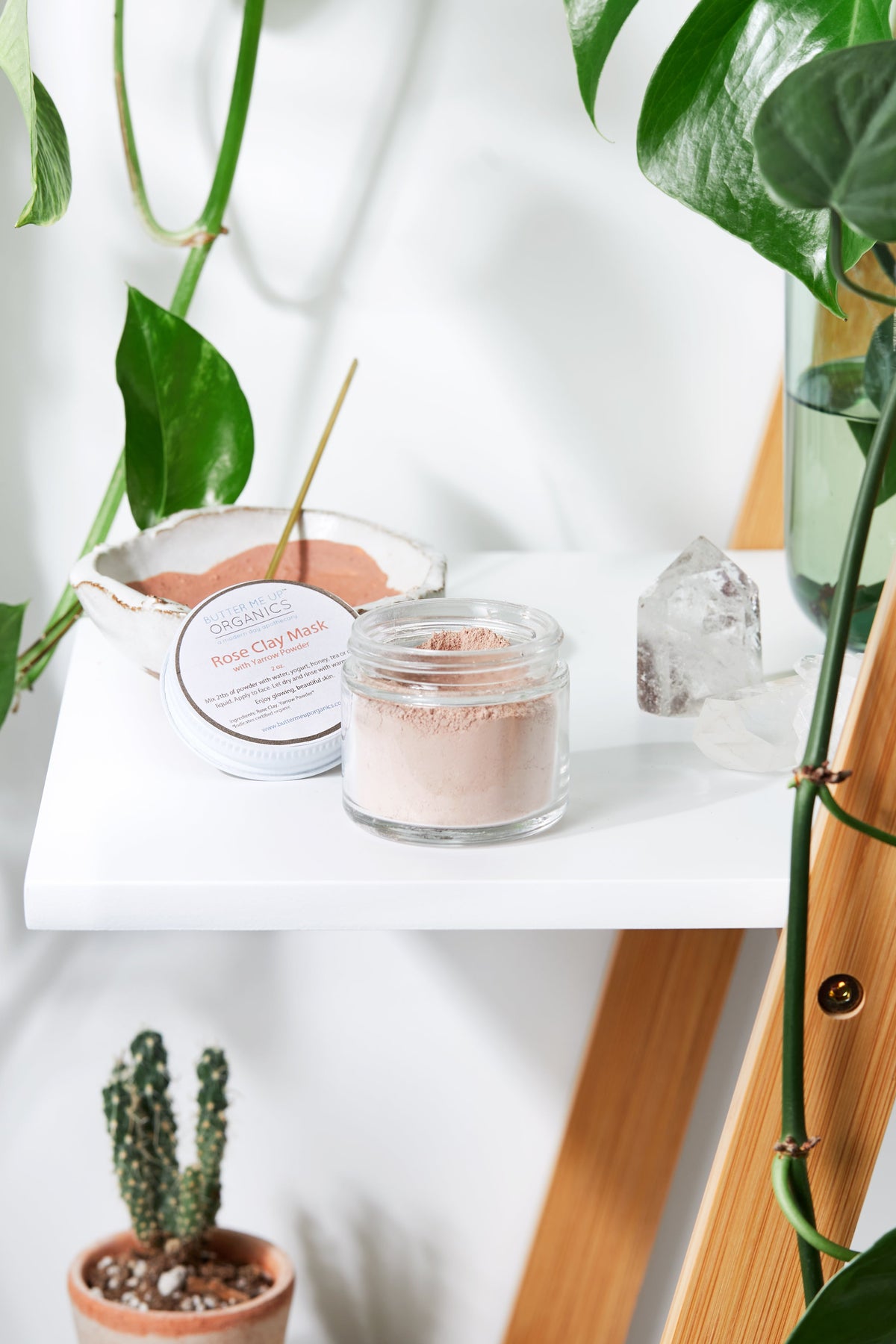 Mascarilla facial de arcilla rosa