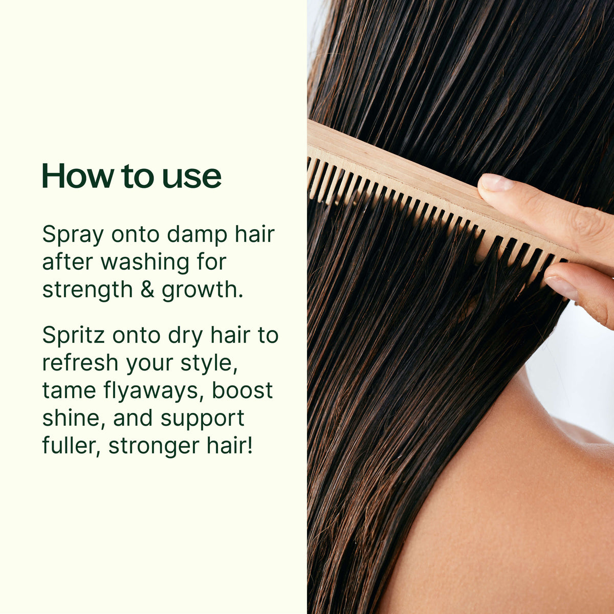 Spray diario para el crecimiento del cabello con romero y agua de arroz