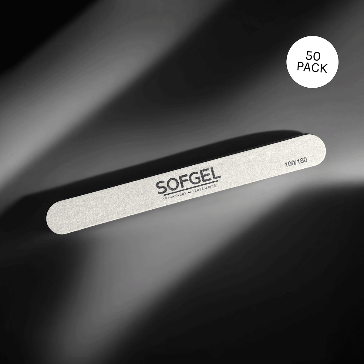 Sofgel Nail File - 100/180 grit wooden nail file - 50pk