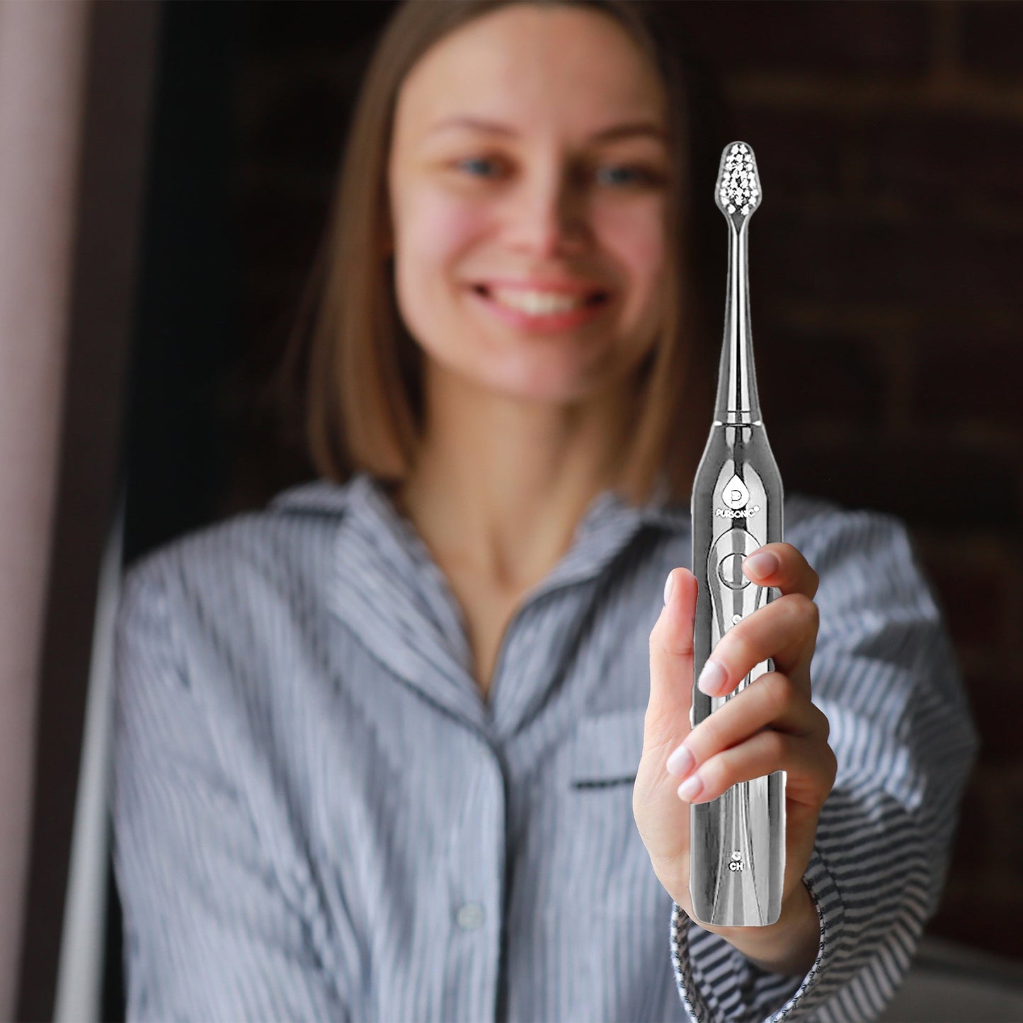 Deluxe Plus Electric Rechargeable Toothbrush with Built In UV sanitizer