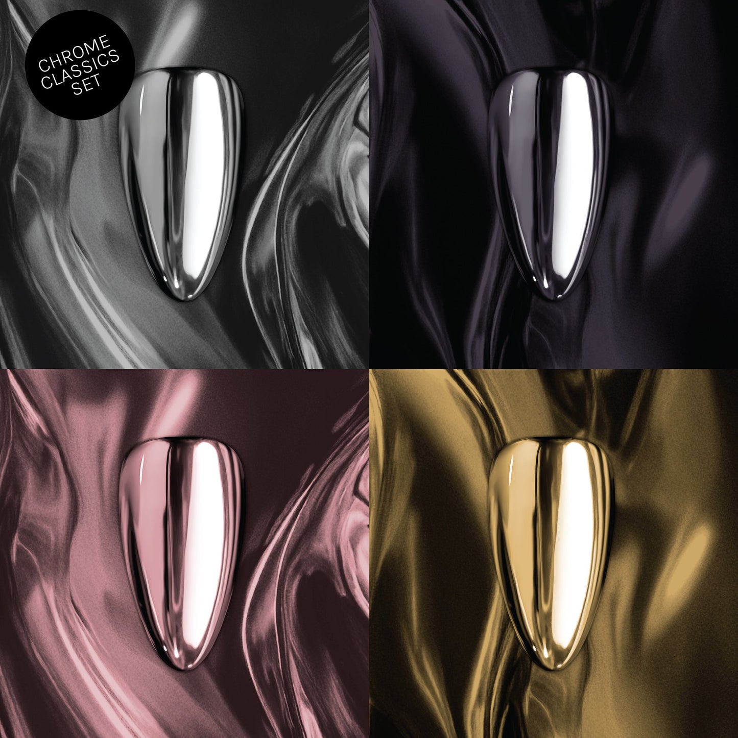 Chrome Classics Set of 4