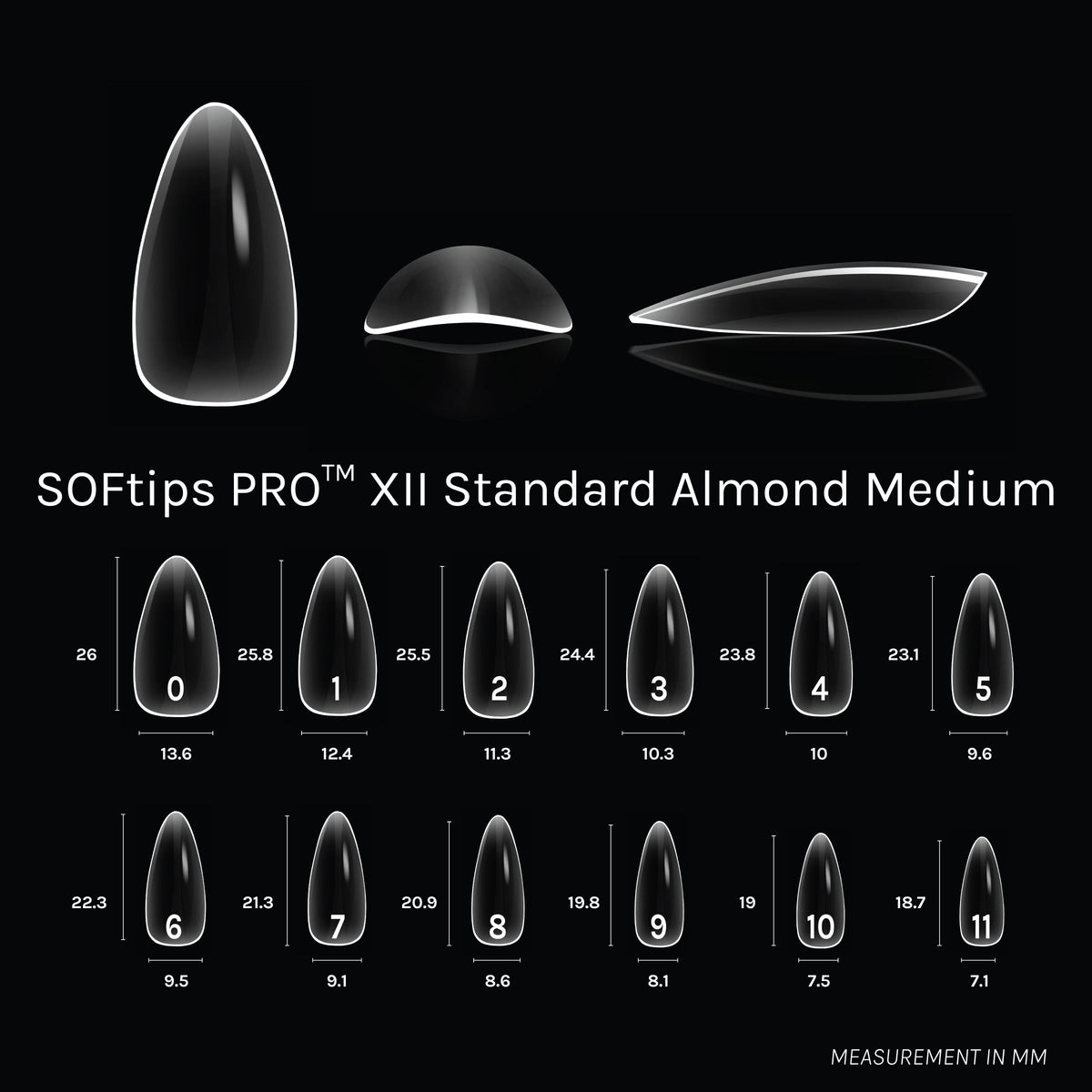 SOFTIPS PRO™ XII - Almendra estándar mediana