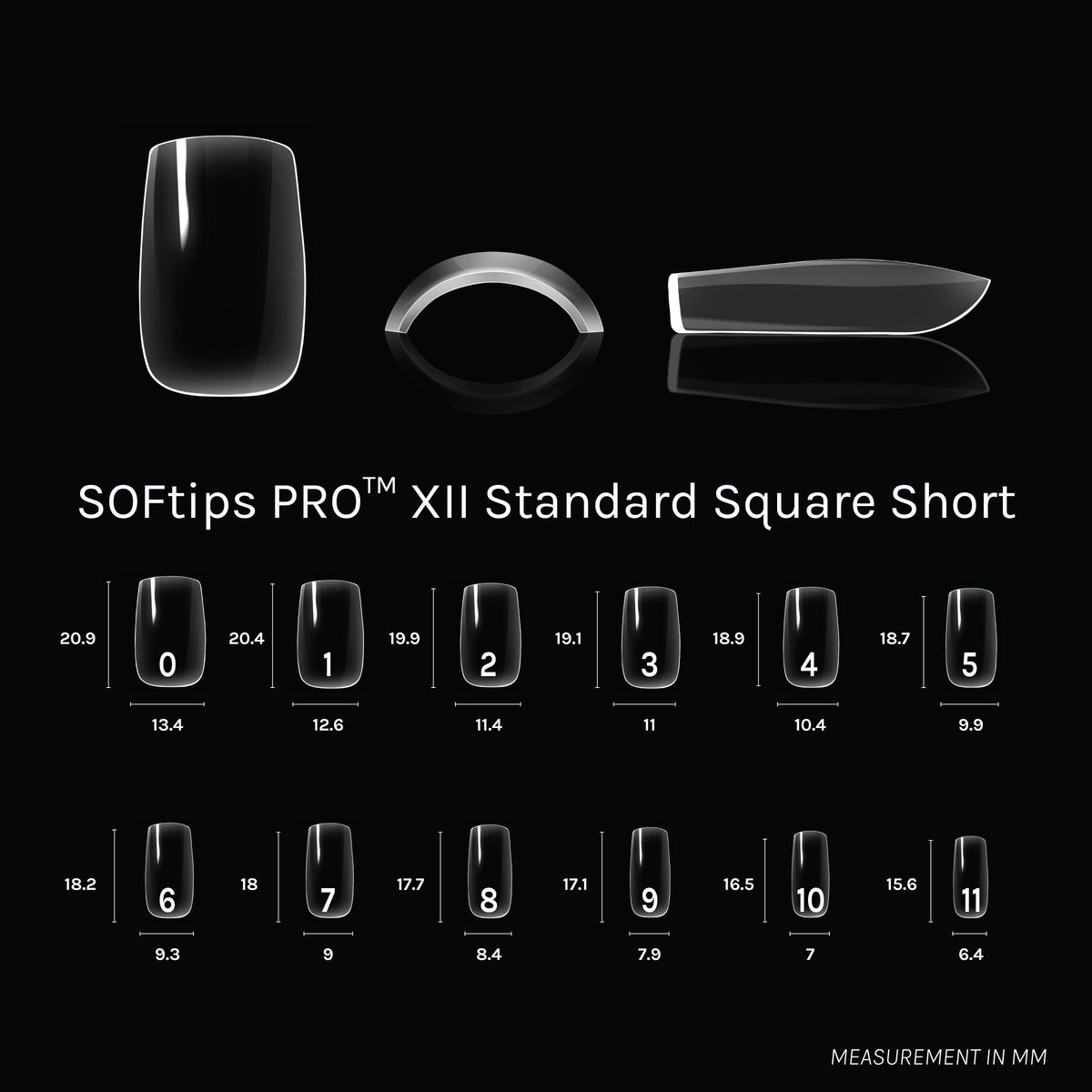 SOFTIPS PRO™ XII - Cuadrado estándar corto