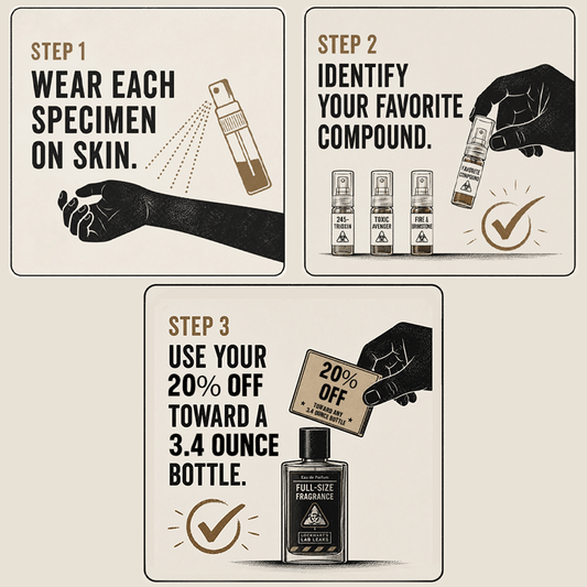 Fragrance Samples - 5 pack - Fractional Specimens Kit