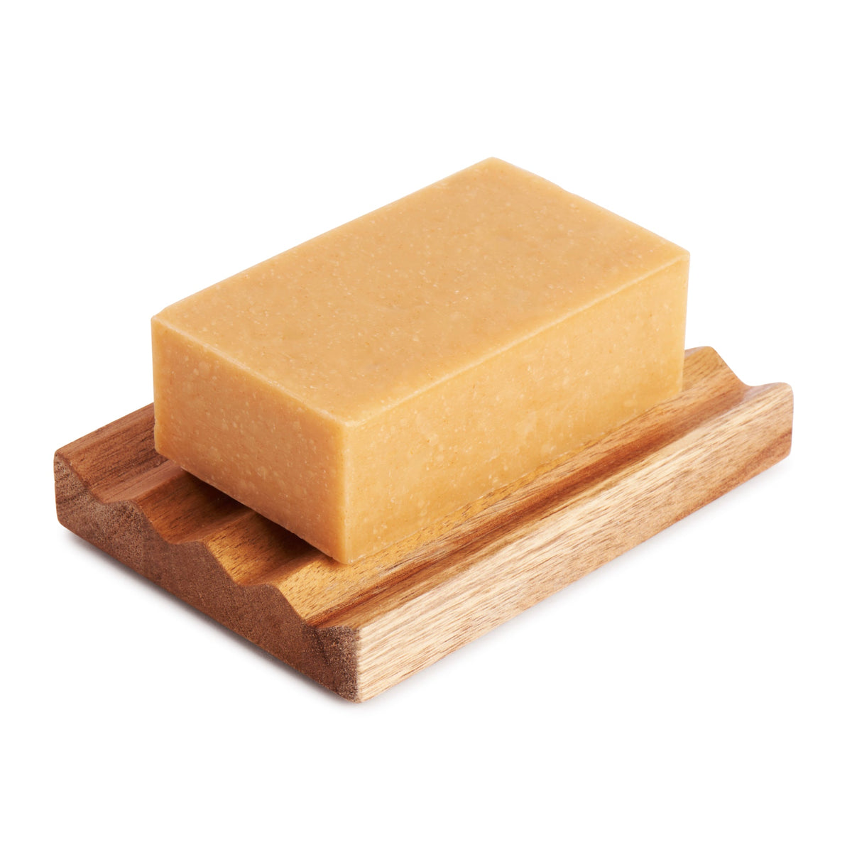 Jabonera rectangular en zigzag de teca