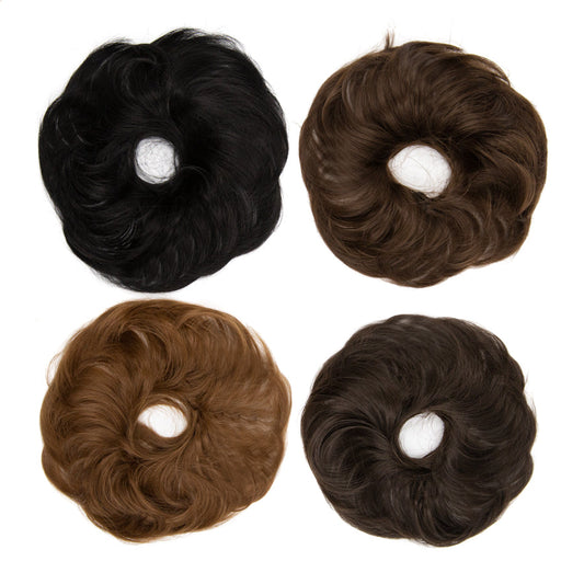 JBEXTENSION Messy Bun Hairpiece Hair Extension Ponytail with Elastic Rubber Band Updo Ponytail Hairpiece Synthetic Hair Extensions Scrunchies Ponytail Hairpieces for Women
