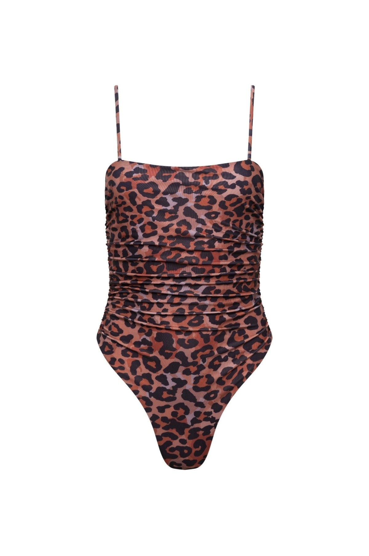 Seychelles Ruched One Piece Swimsuit – Leopard