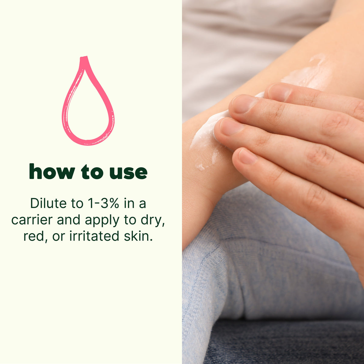 Aceite esencial calmante para la piel