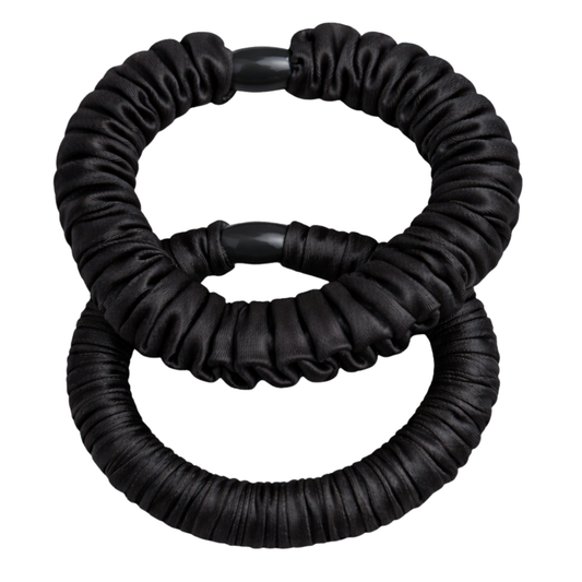 Soft Satin Ruffle Elastics - 2pc