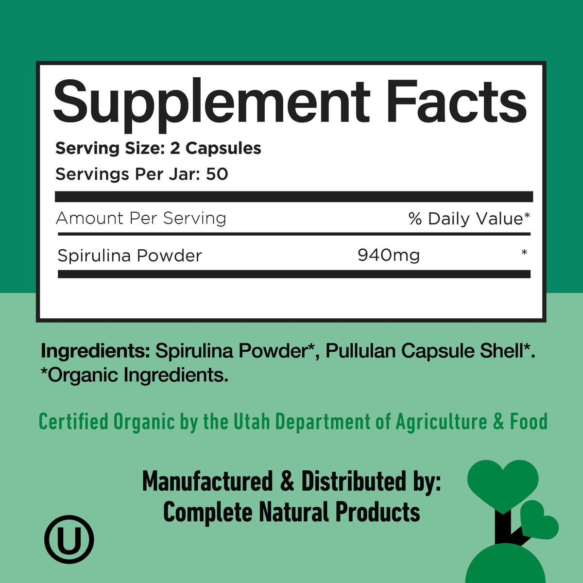 Gélules de spiruline biologique